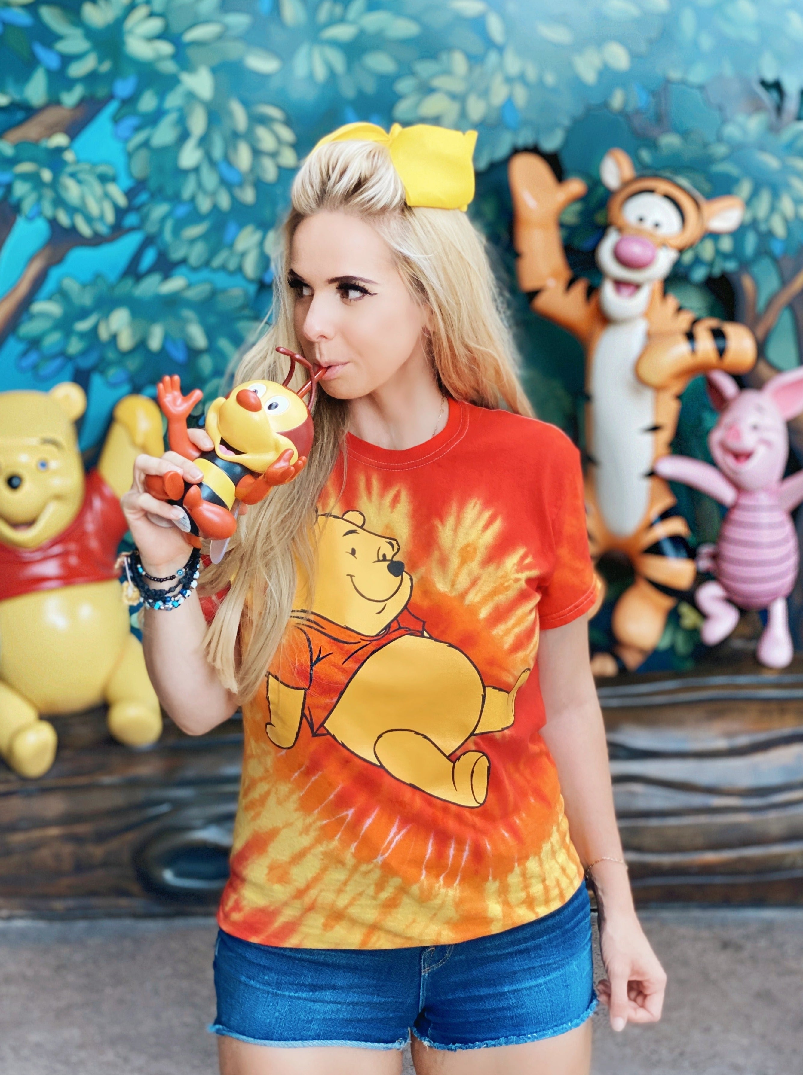 winnie the pooh tie dye shirt