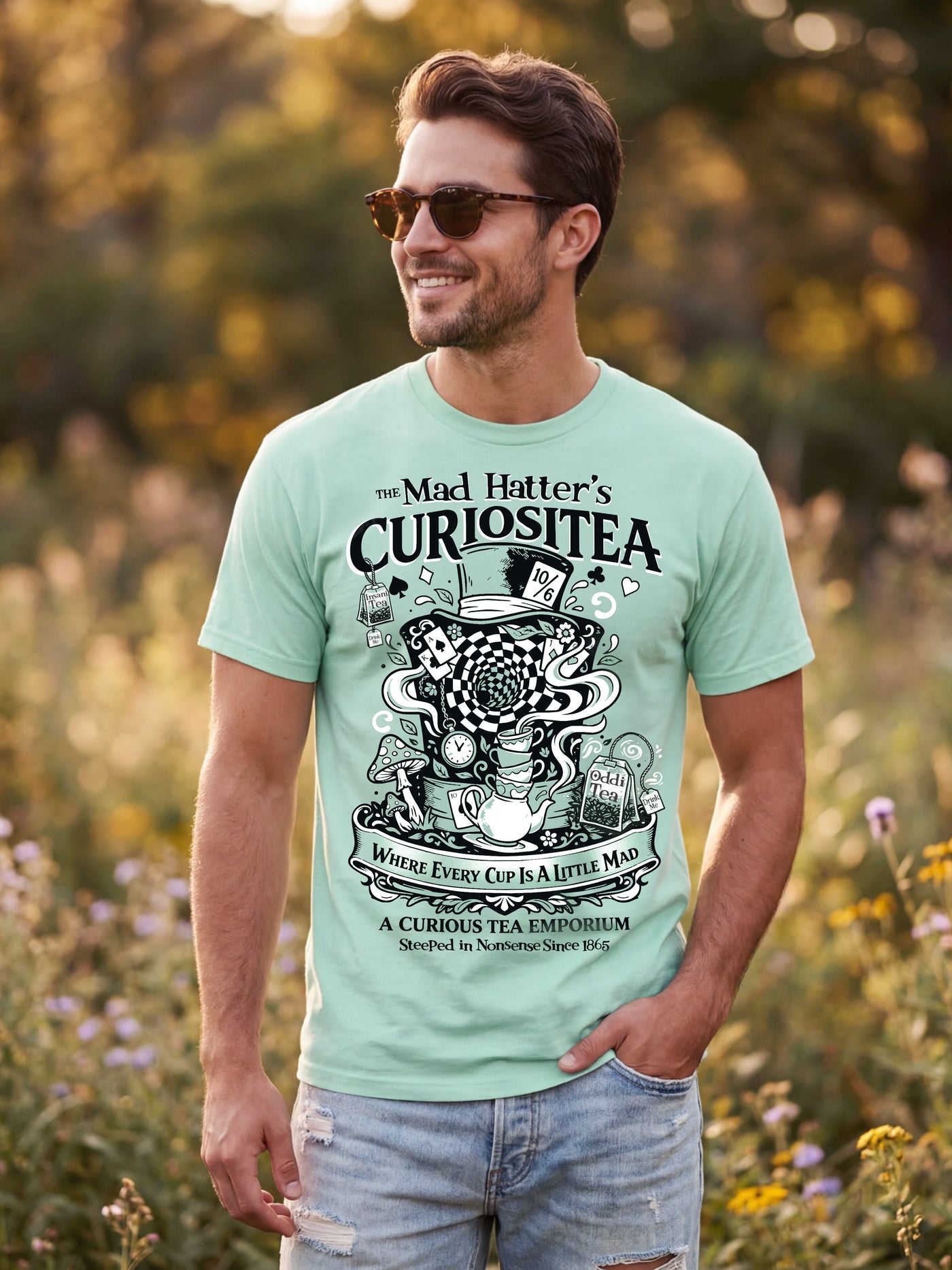 Alice In Wonderland & Flowers Shirt | Shop Lake Buena Visitors
