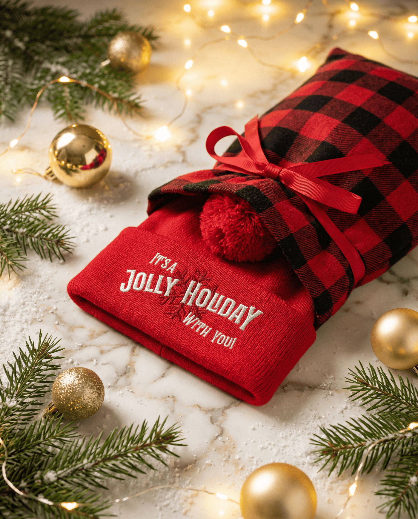 The Jolly Holiday Pom Hat