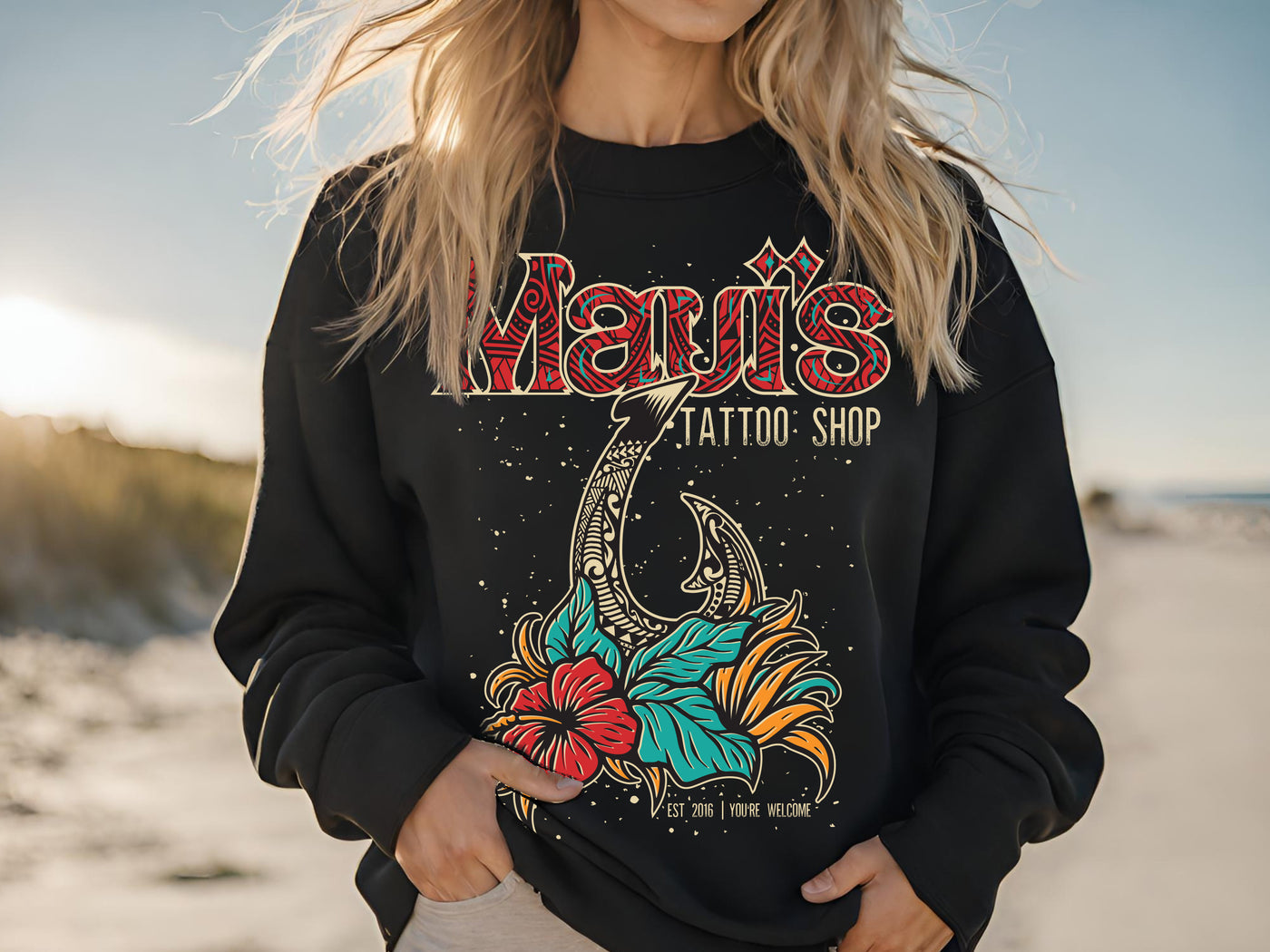 Maui's Tattoo Shop Crewneck