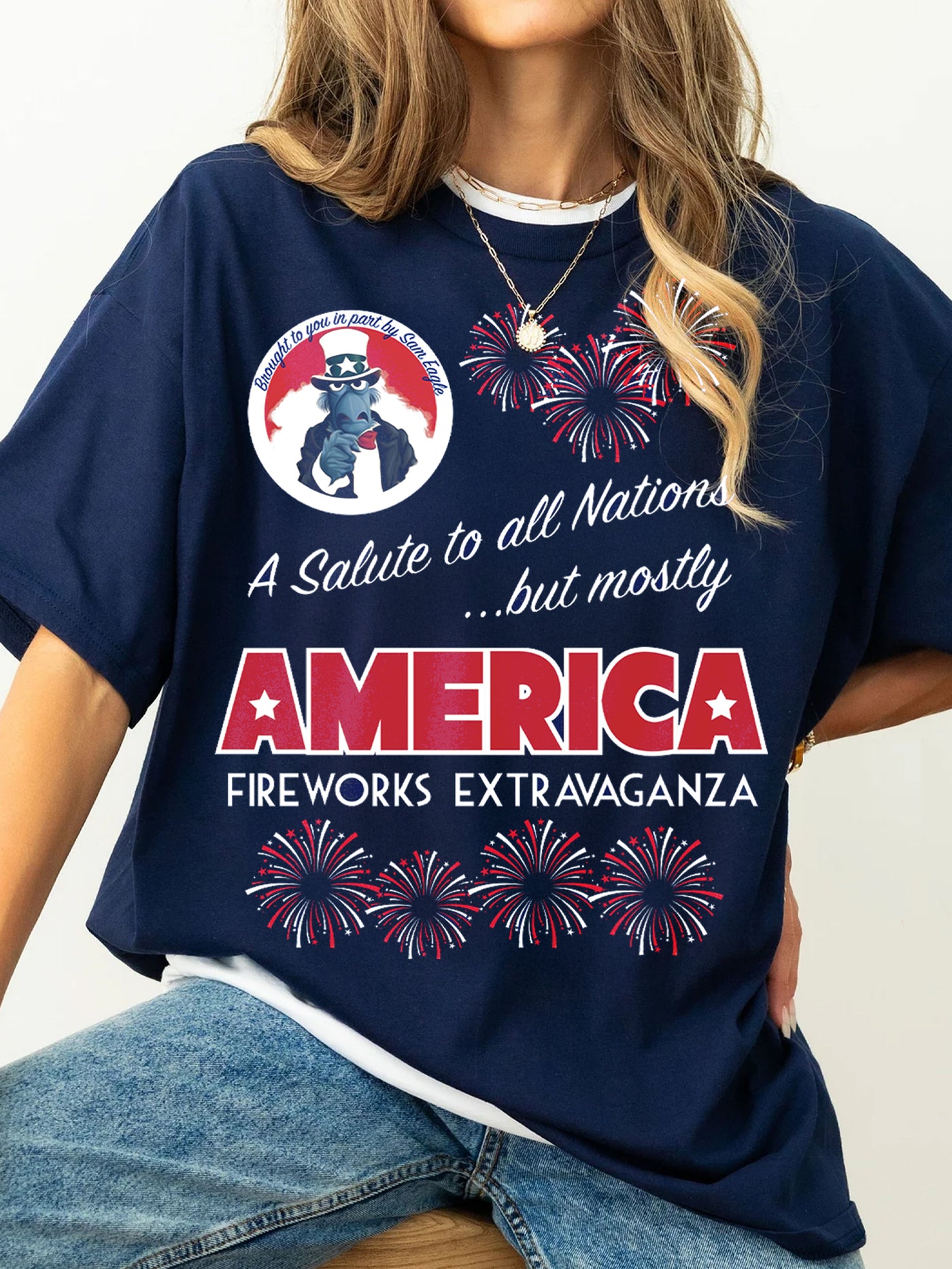Sam Eagle Salute To All Nations Muppet Vision 3D Shirt