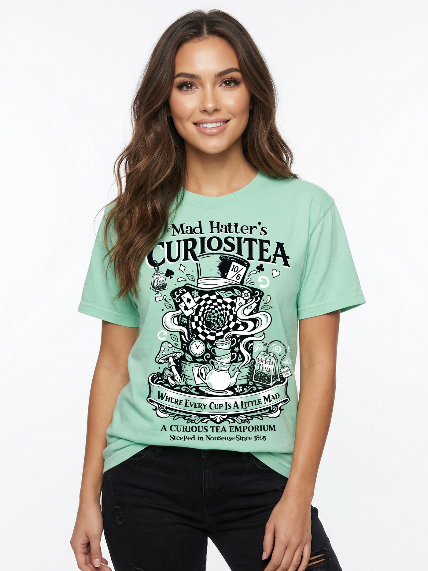 Alice In Wonderland & Flowers Shirt | Shop Lake Buena Visitors