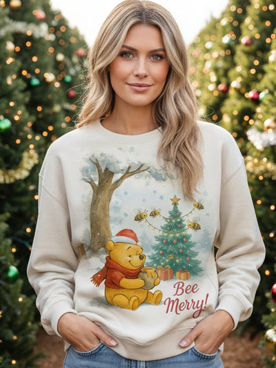 Winnie the Pooh Christmas Crewneck | Bee Merry