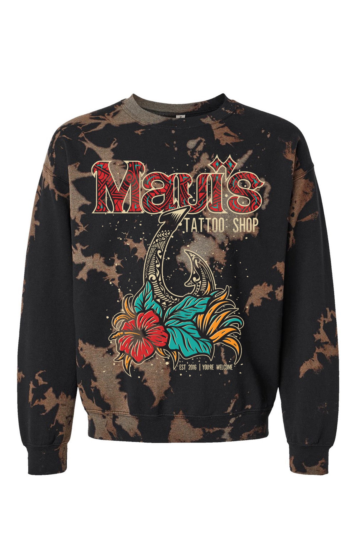 Maui's Tattoo Shop Pullover HAND DYED (LIMITED EDITION) Shop LBV